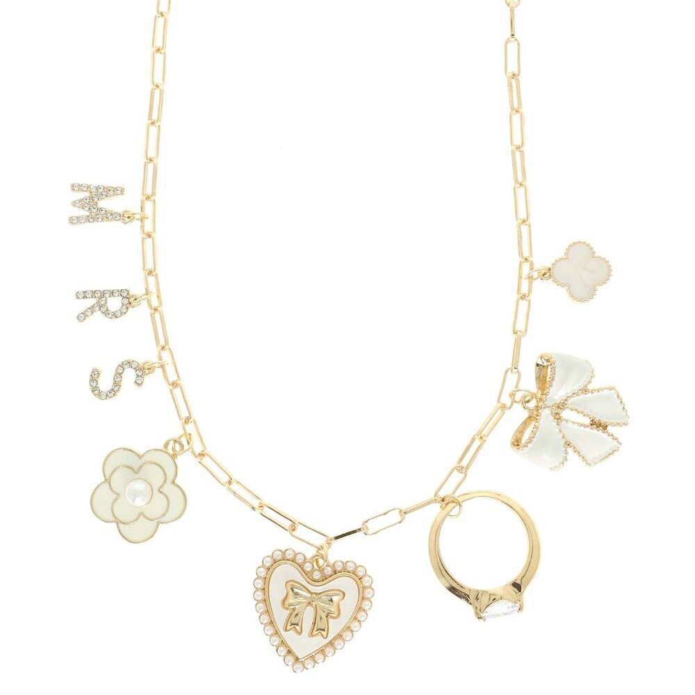 Bride Engagement Theme Multi-Charm Necklace